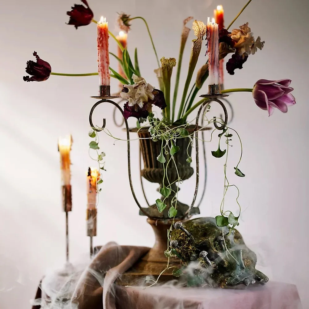 Anthropologie Spooky Drip Taper Candles, Set of 2